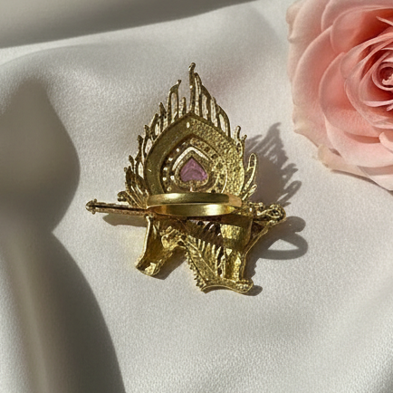 Krishna Brass Finger Ring