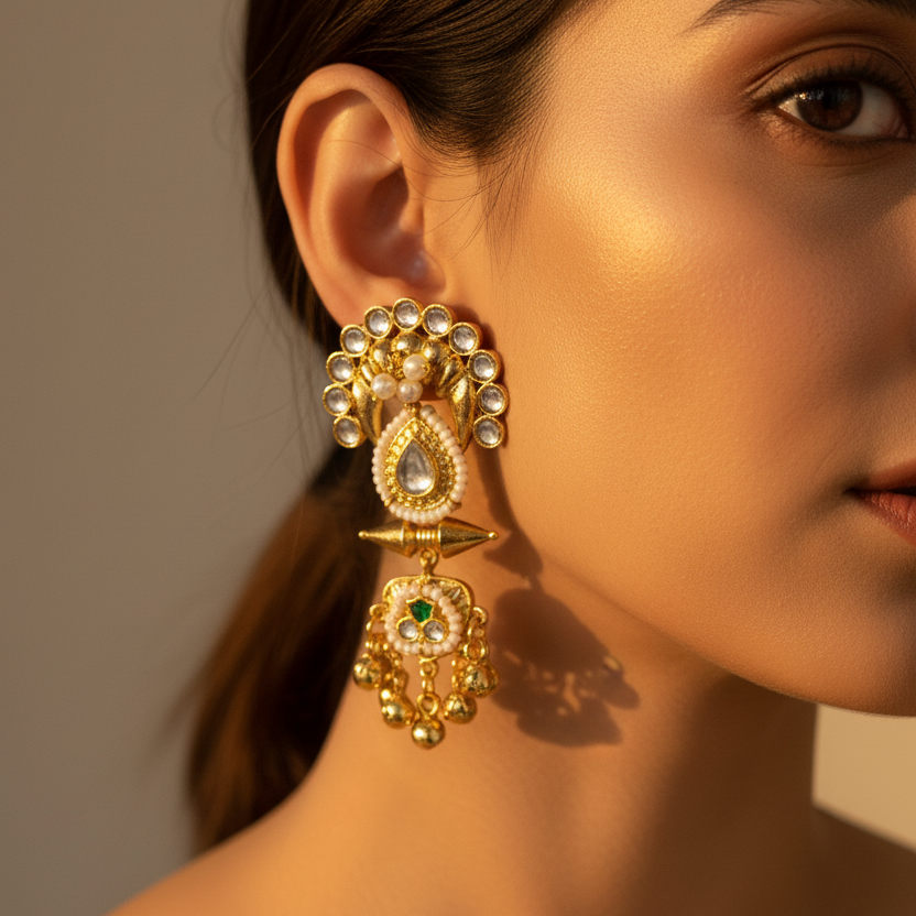 Small Ghungroo Kashmiri Earrings
