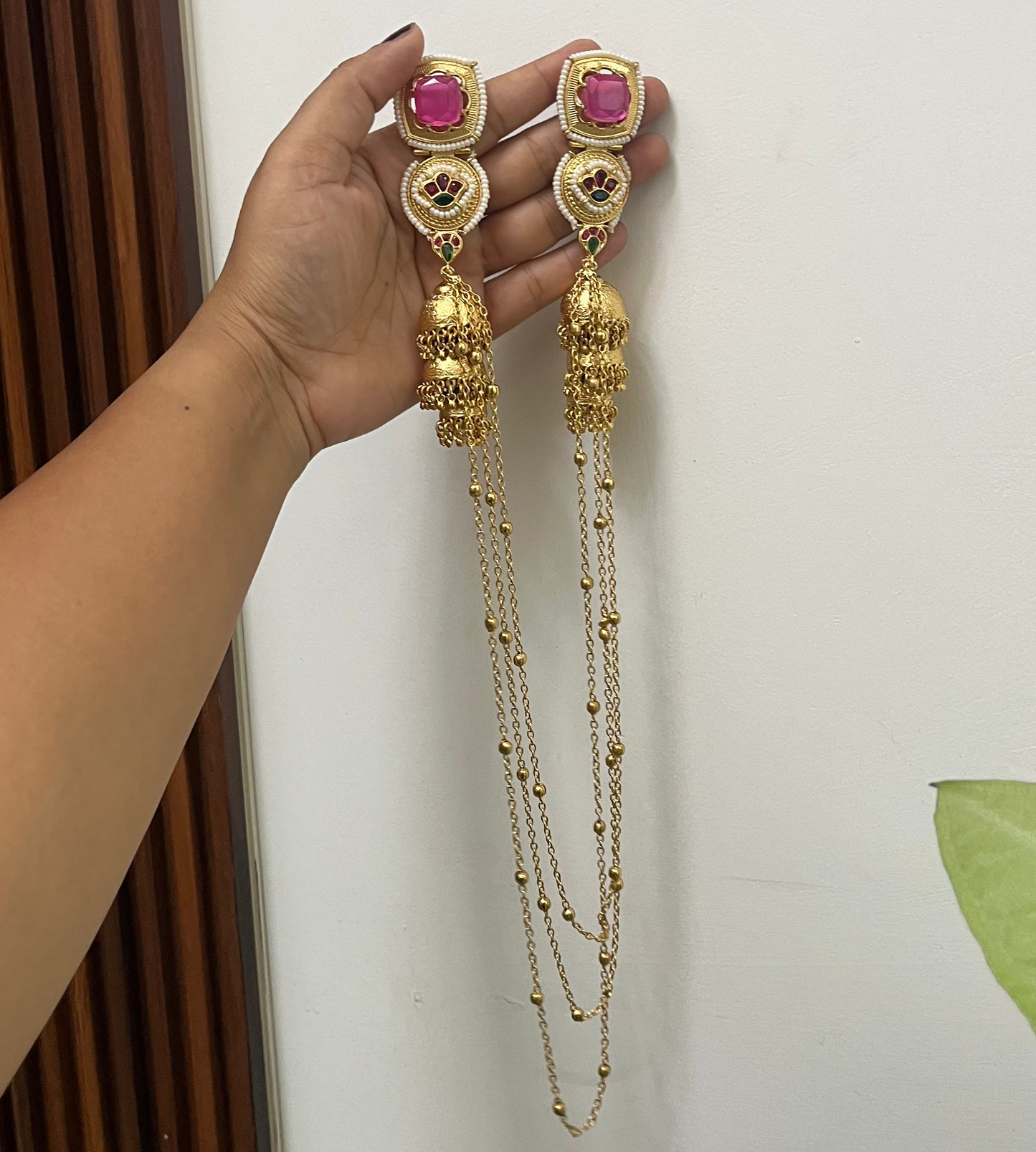 3 in 1 Kashmiri Jhumka Earrings