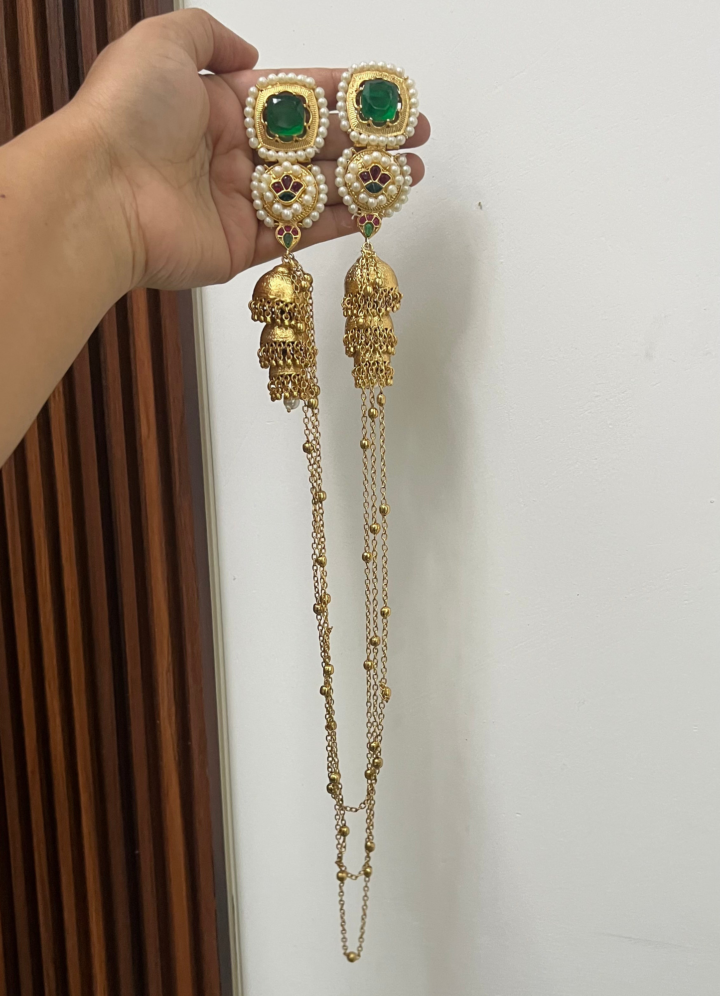 3 in 1 Kashmiri Jhumka Earrings