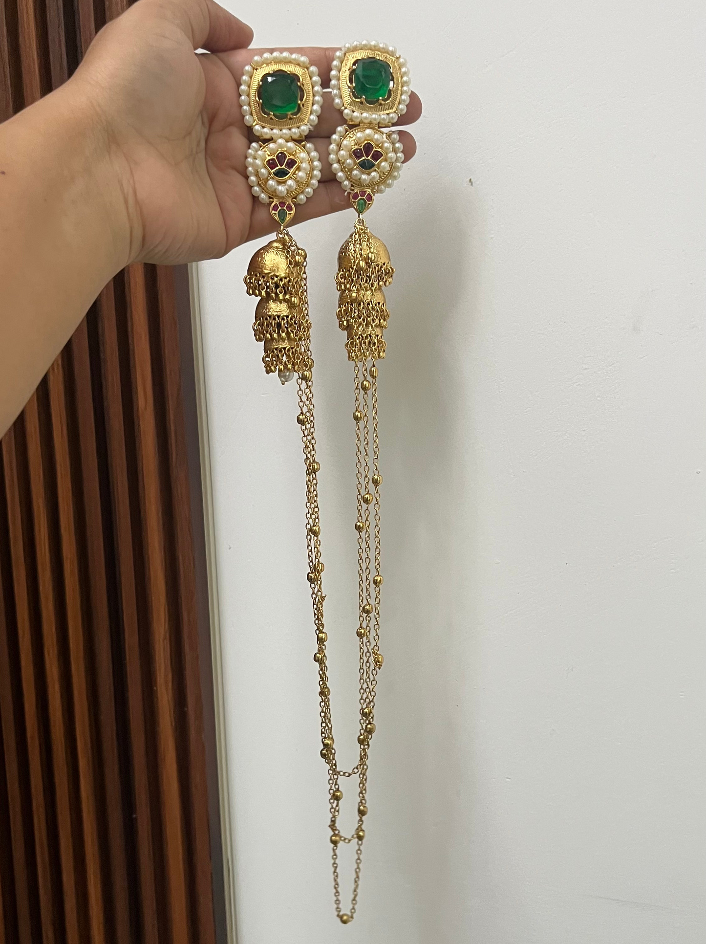 3 in 1 Kashmiri Jhumka Earrings