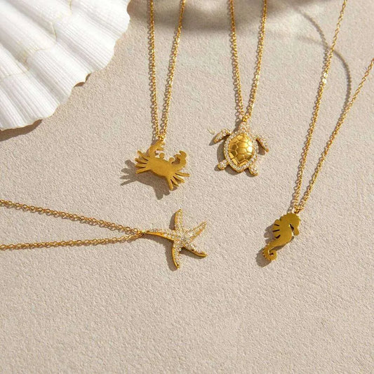 Turtle Pendant Chain Necklace