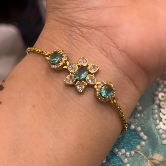 Polki Moissanite  Adjustable Bracelet
