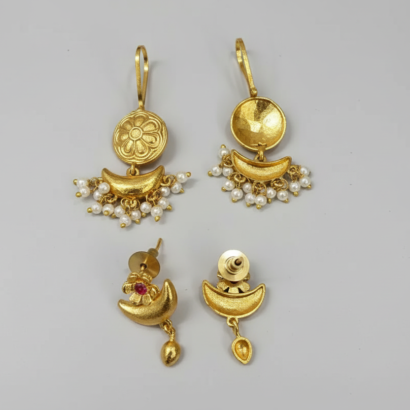Bugadi with Studs Earrings