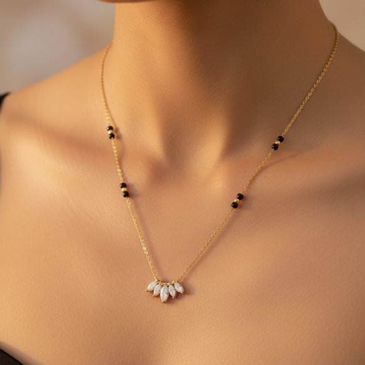 Antitarnish Sleek Lotus Mangalsutra