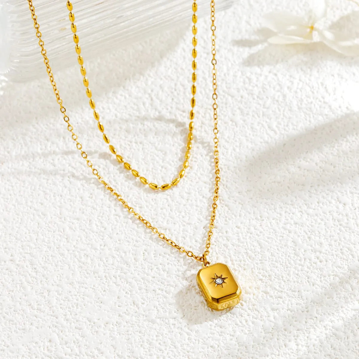 Gold Double Chain Necklace