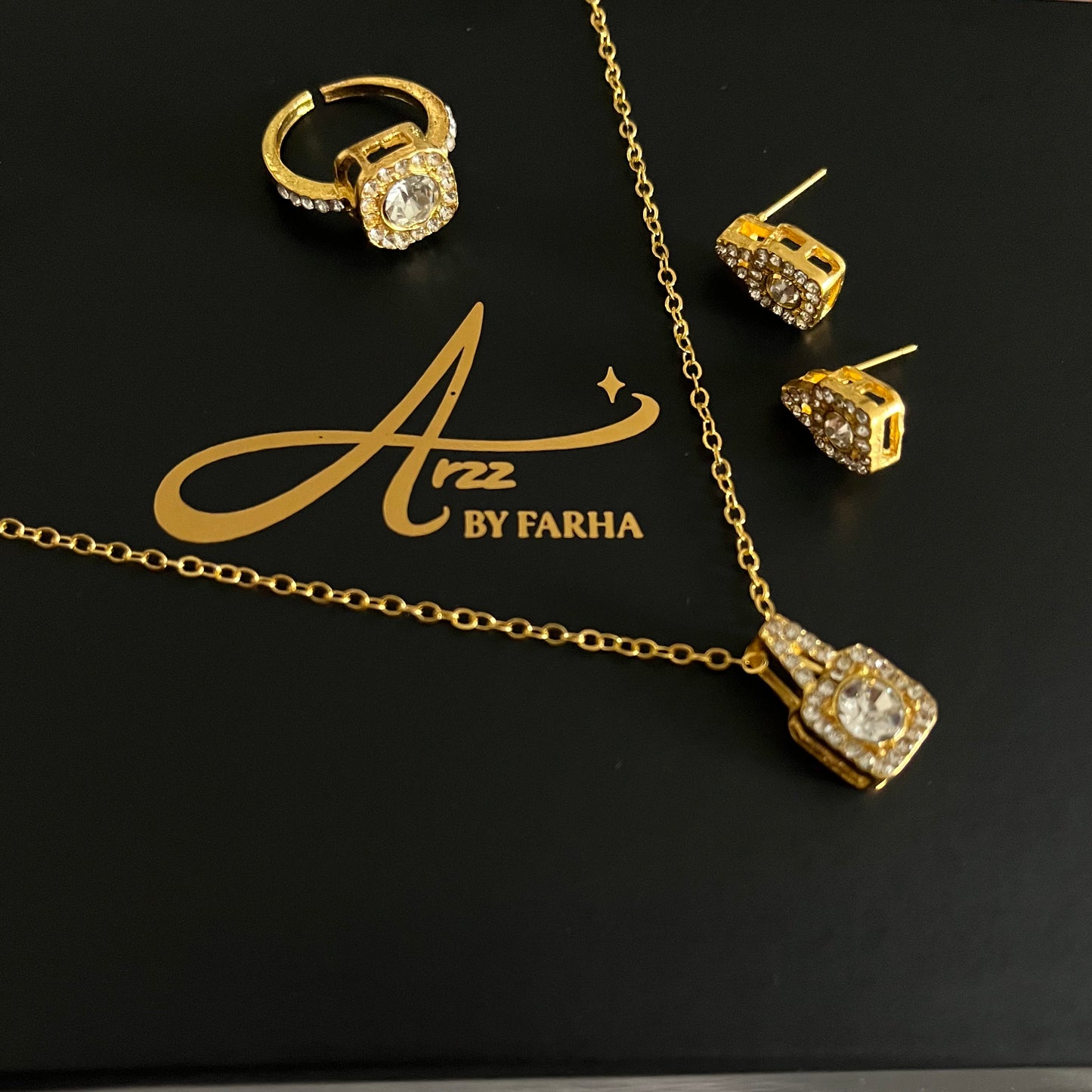 Set of 4 AD Chain Necklace Set