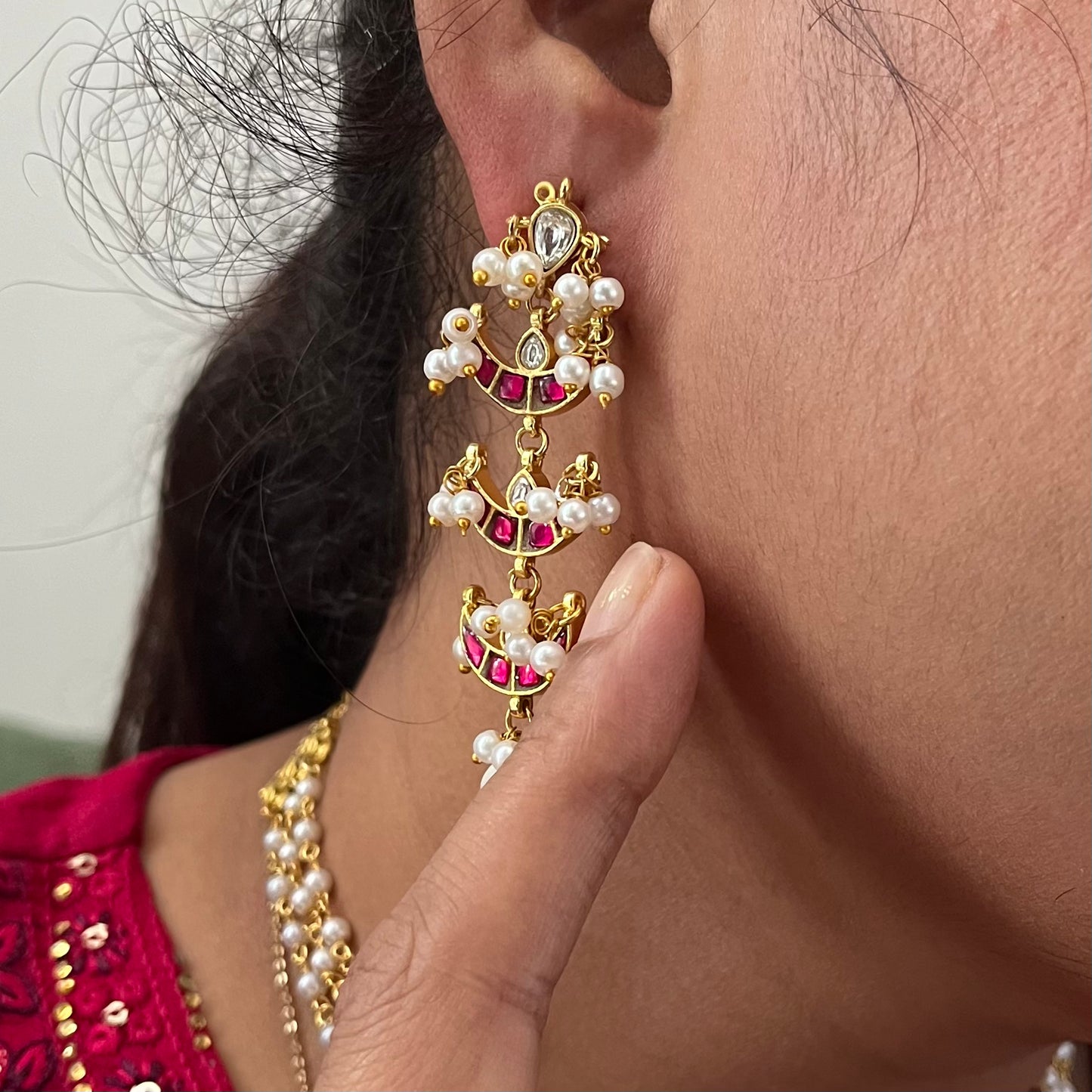 Prachi kundan Choker Pearl Necklace