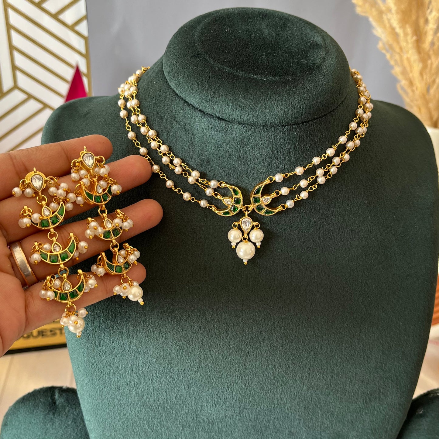 Prachi kundan Choker Pearl Necklace