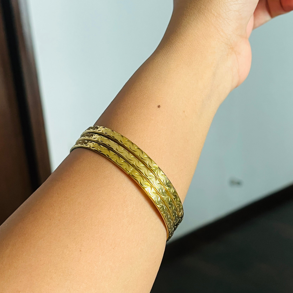 Set of 3 Gold Bangles