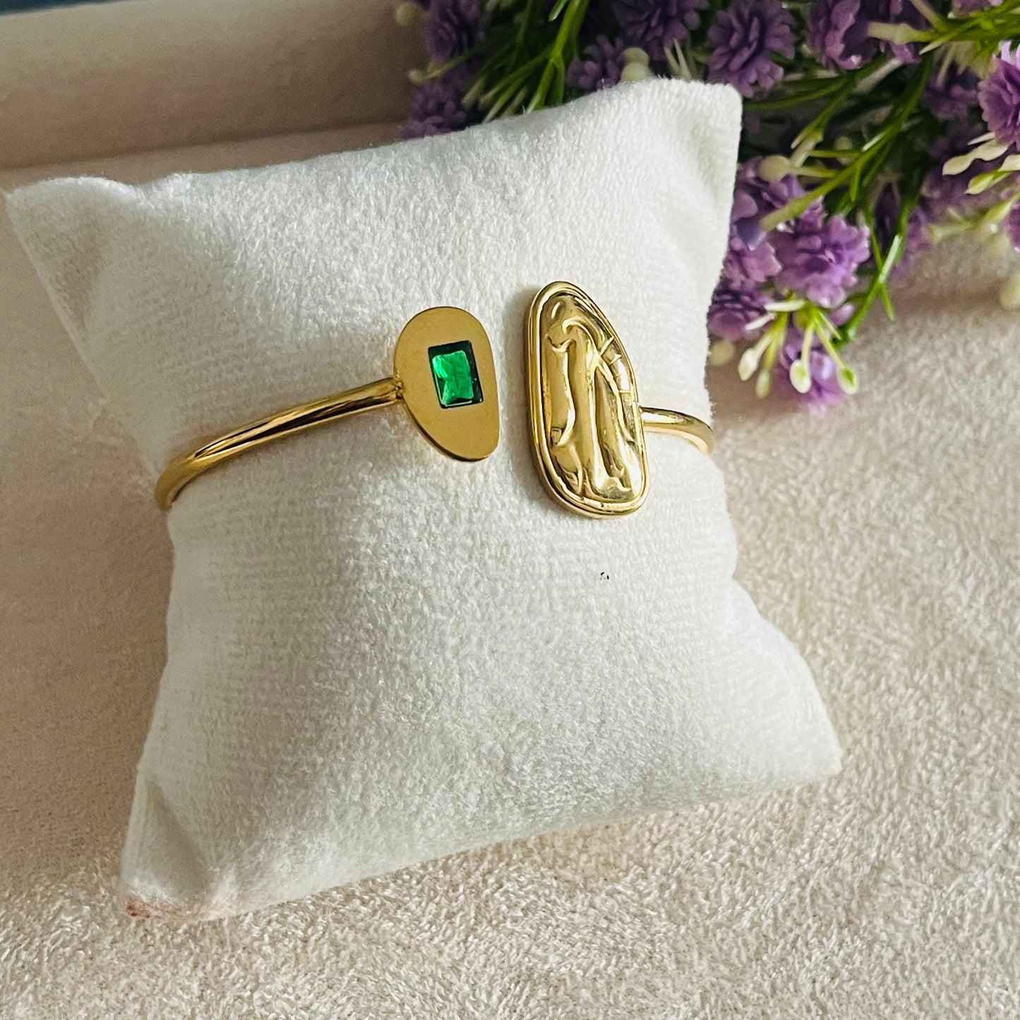 Antitarnish Green Cuff Bracelet