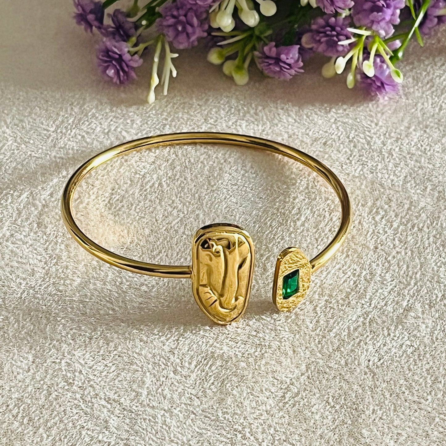 Antitarnish Green Cuff Bracelet