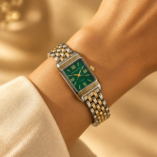 Green Dial Dual Tone Watch