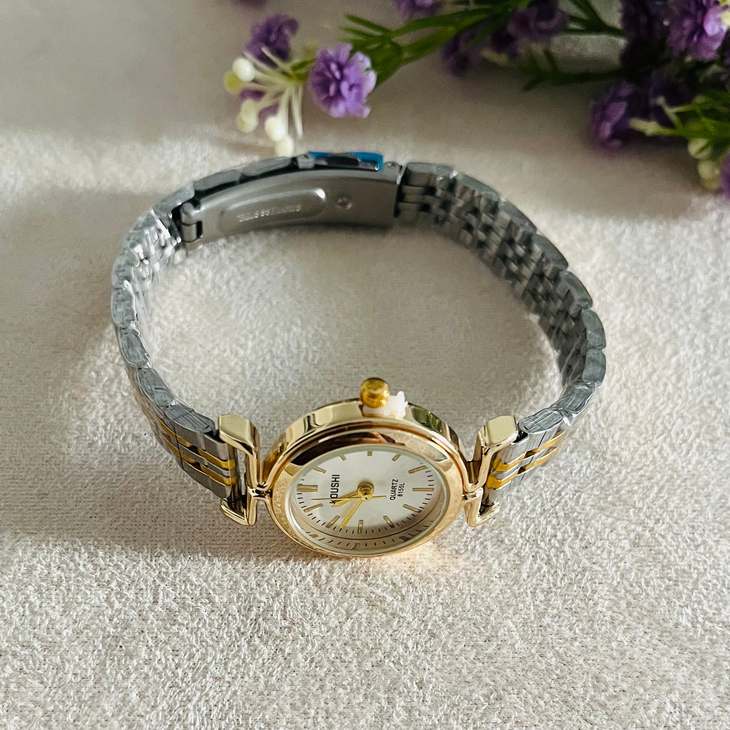 White Dial Dual Tone Watch