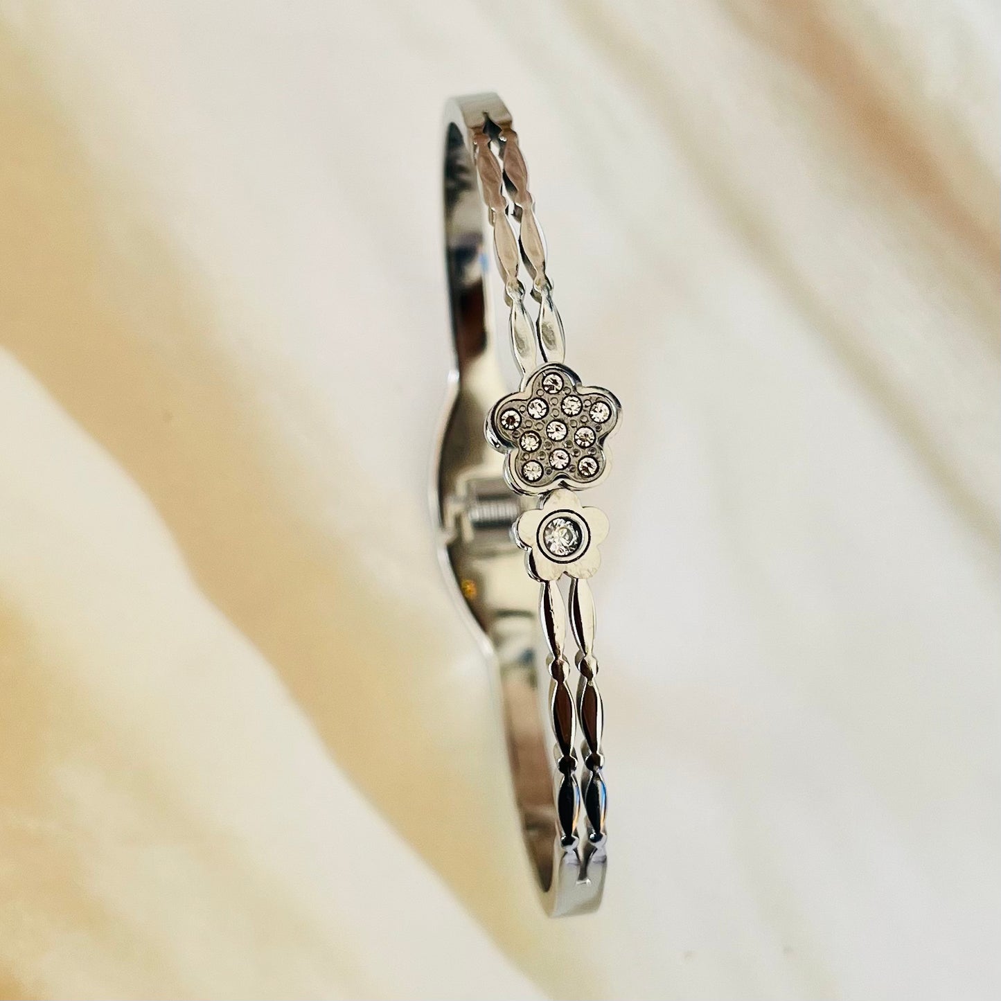 Silver AD Studded Bracelet