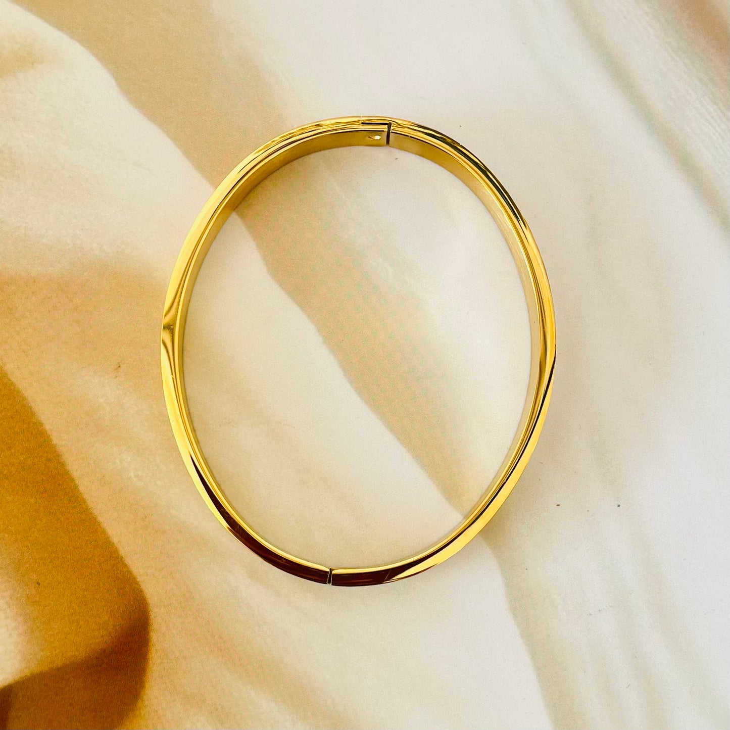 Solid Gold Bangle Bracelet