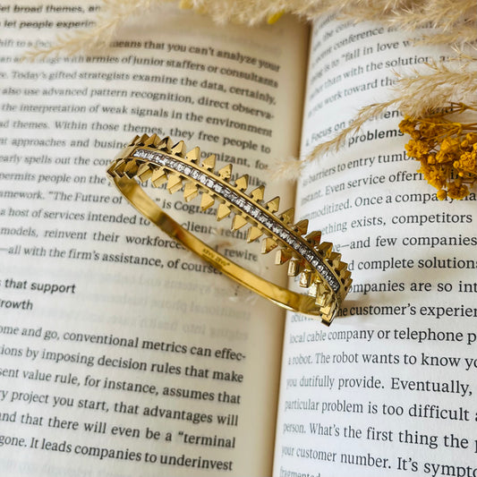AD Studded Zigzag Bracelet