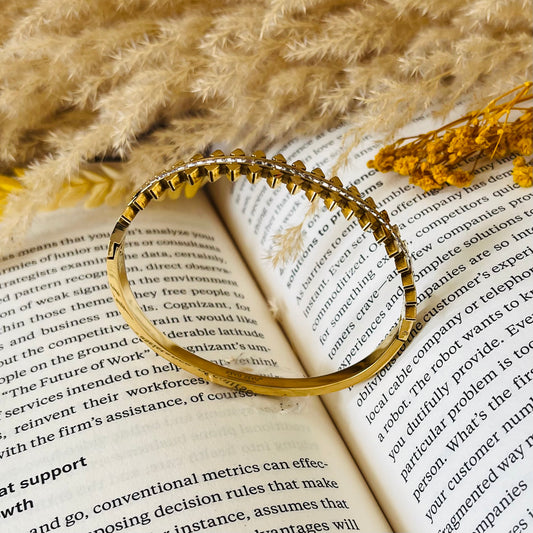 AD Studded Zigzag Bracelet