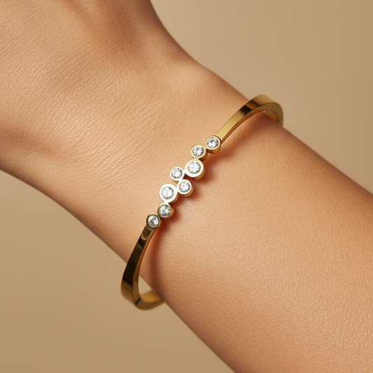 Stone Sleek Gold Bracelet