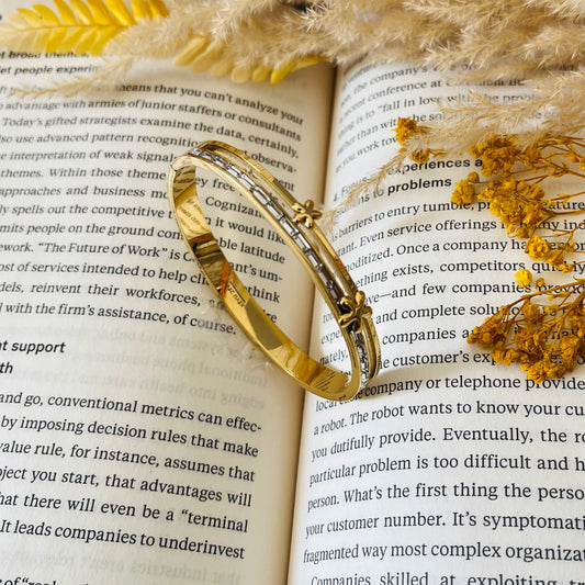 Crystal Gold Cuff Bracelet