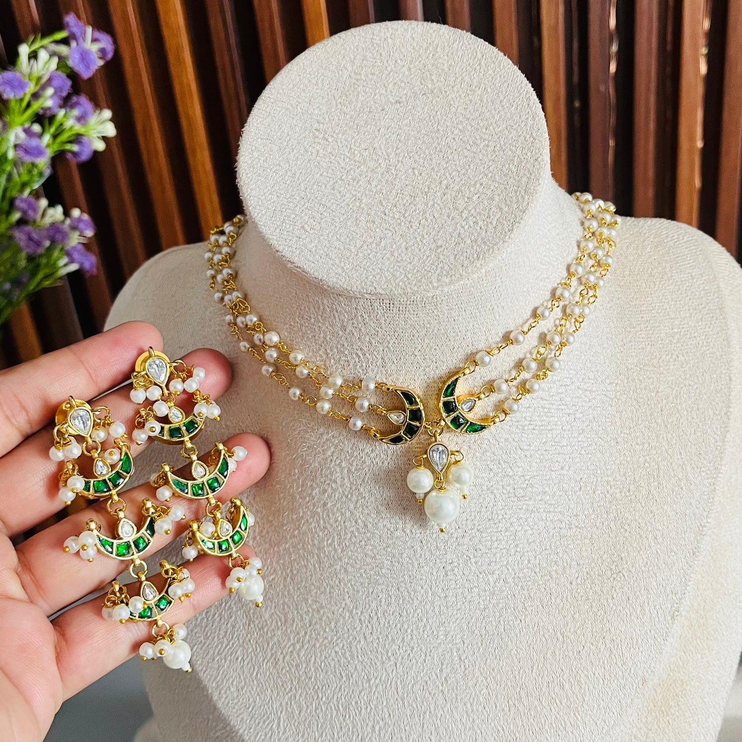 Prachi kundan Choker Pearl Necklace
