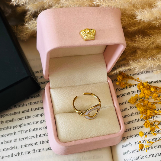 White Adjustable Ring