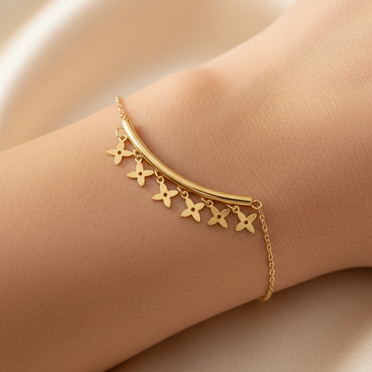 Gold Clover Chain Bracelet