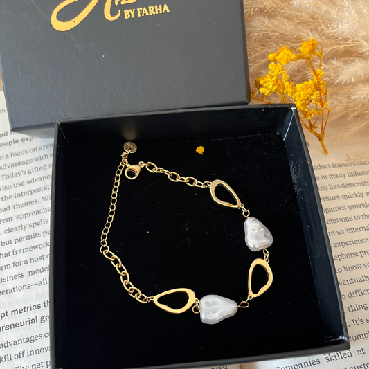 MOP Gold Chain Bracelet