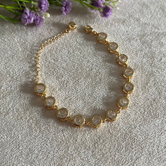 Gold Plated Tennis Chain Bracelet
