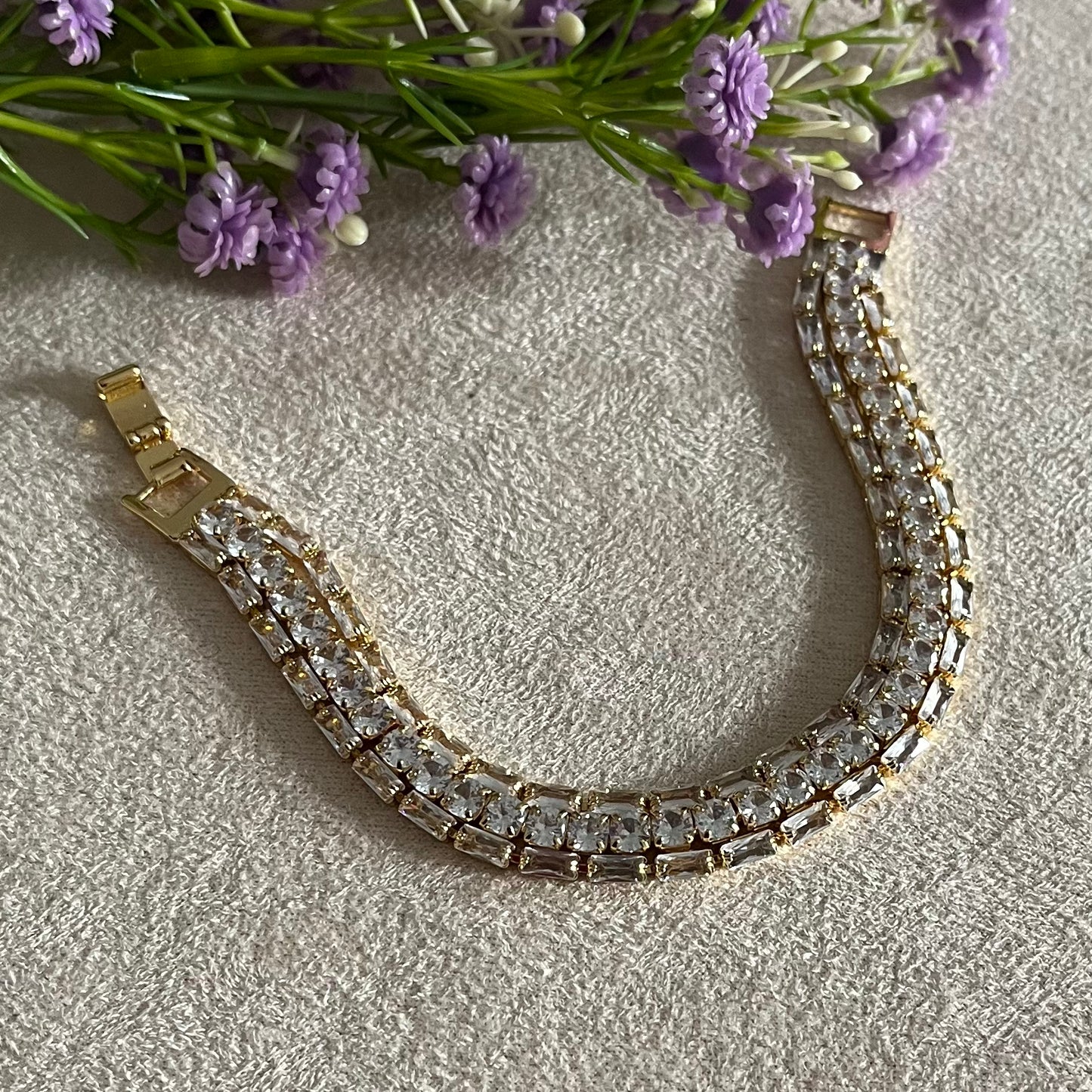Tennis 3 Line Chain Bracelet
