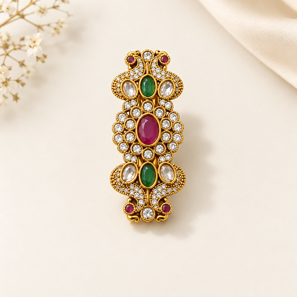 Gold Plated AD Brooch
