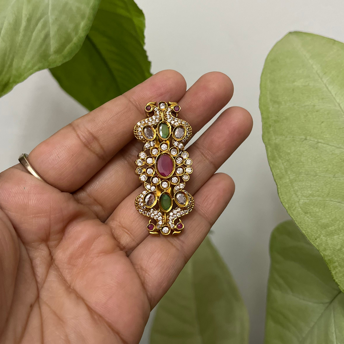 Gold Plated AD Brooch