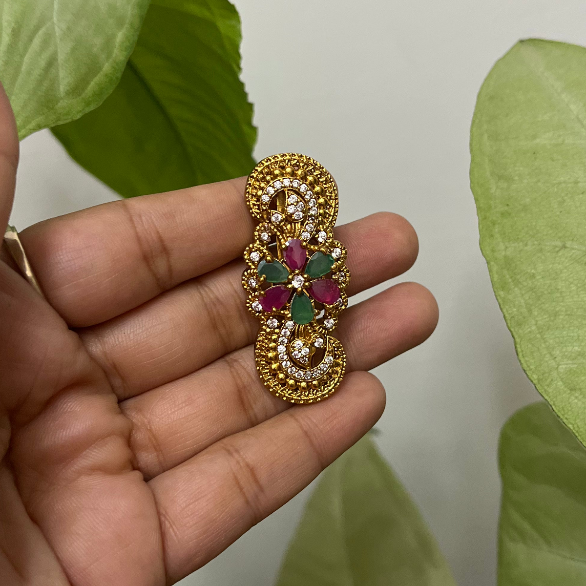 Gold Plated AD Brooch