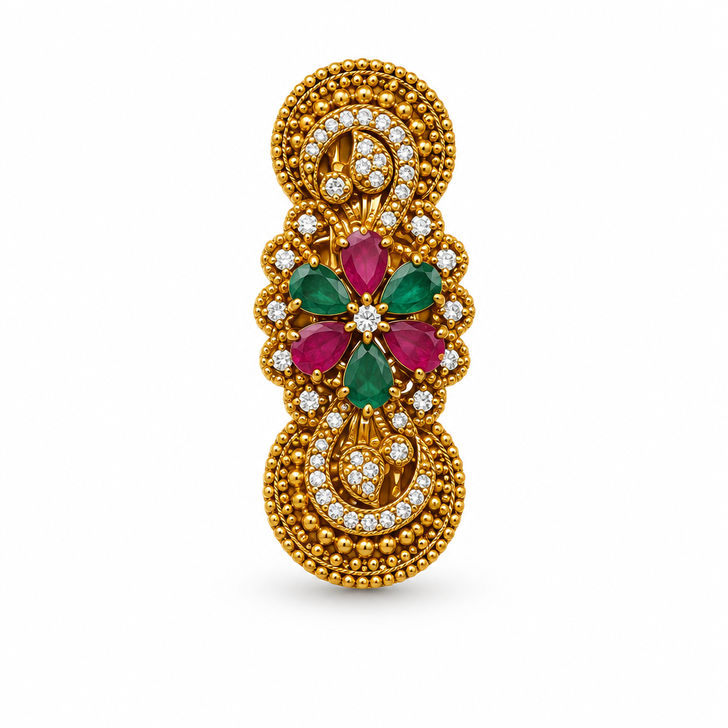 Gold Plated AD Brooch