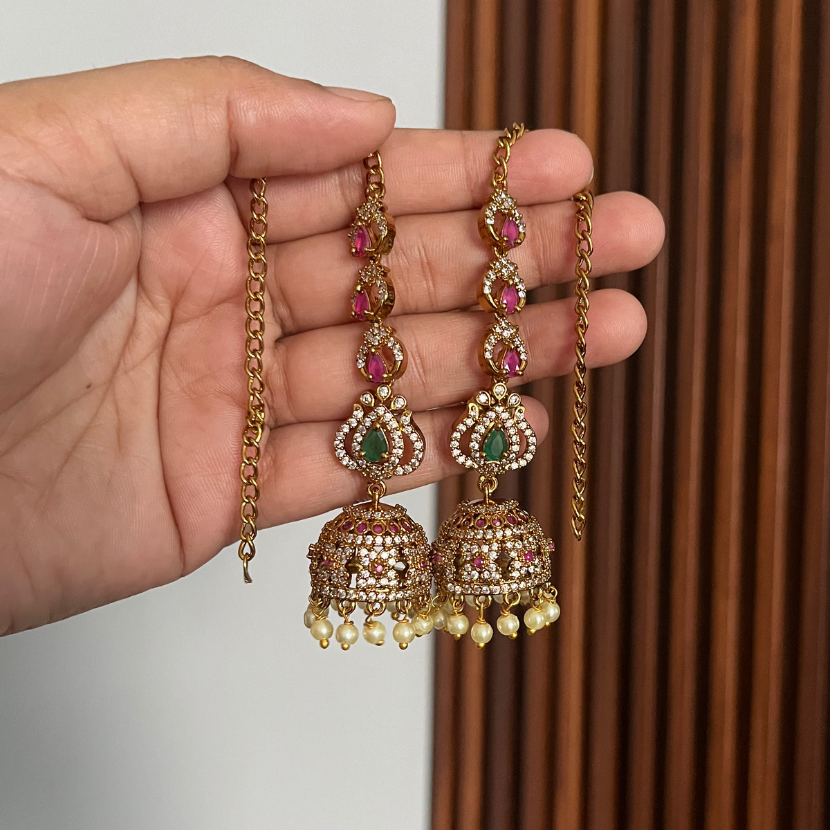 Gold Plated AD Sahara Earrings