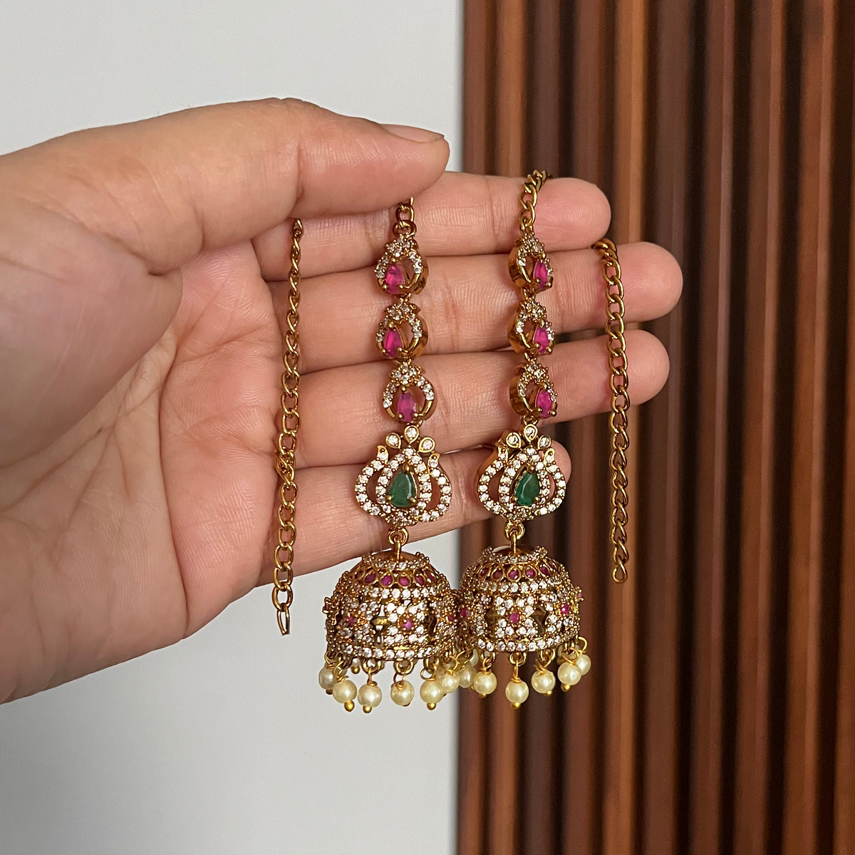 Gold Plated AD Sahara Earrings