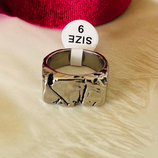 Silver Texture Men's Ring