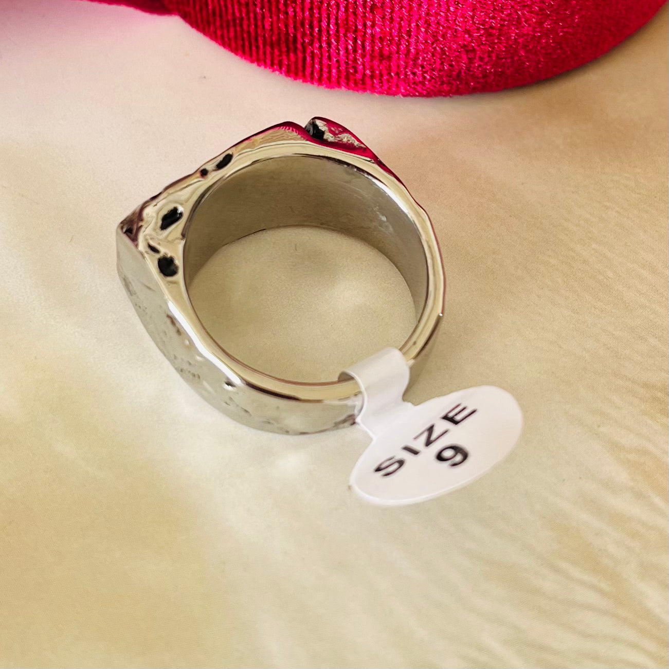 Silver Texture Men's Ring