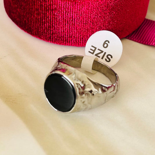 Black & Silver Men's Ring