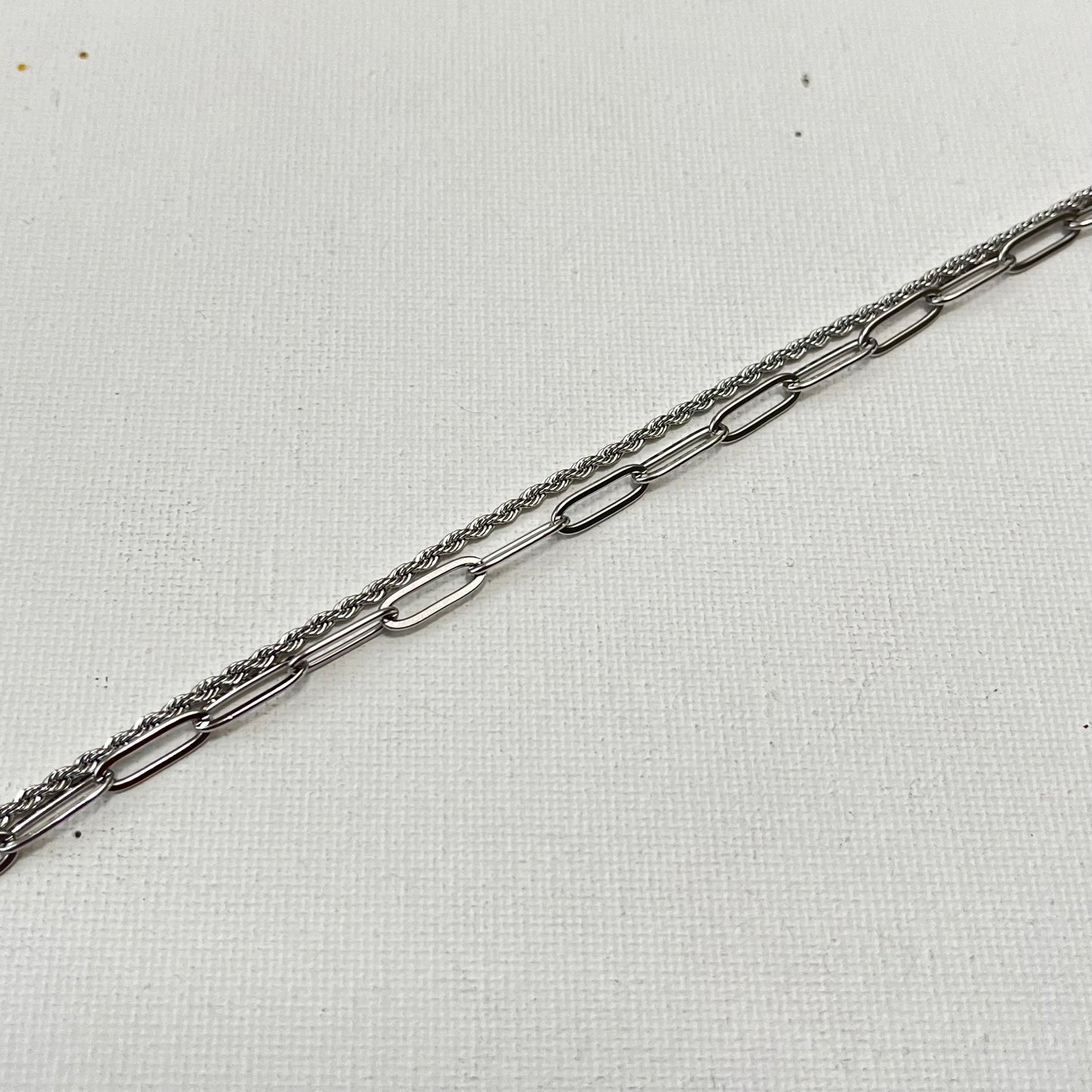 Silver Double Chain Bracelet