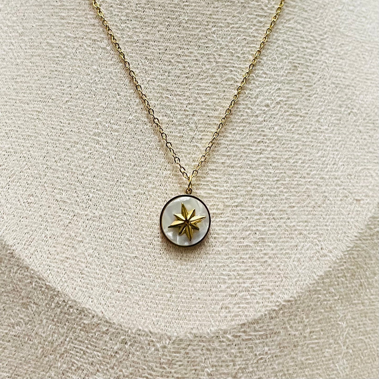 MOP Direction Pendant Necklace