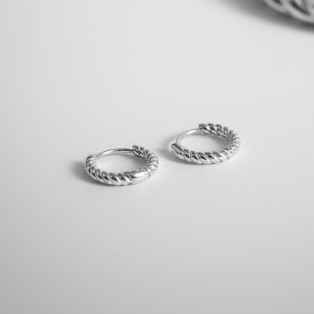 Small Silver Hoops Earring