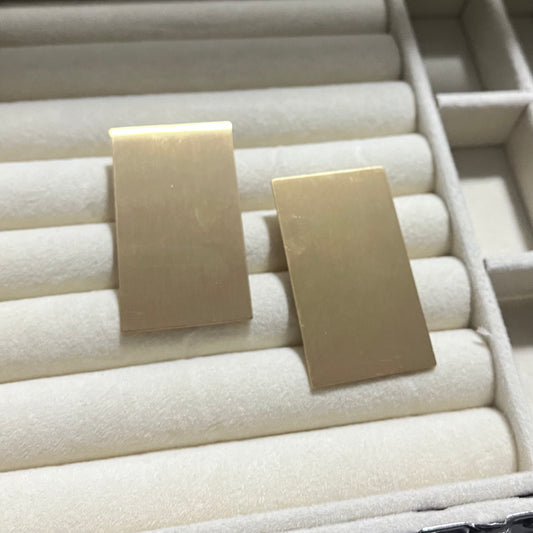 Matte Gold Statement Studs Earring