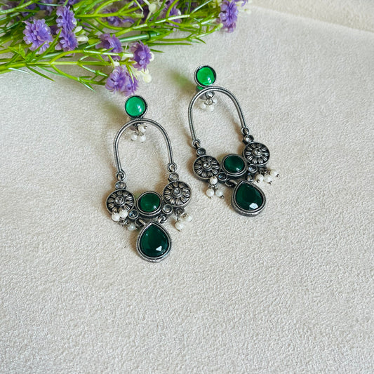 Green Drop Earrings