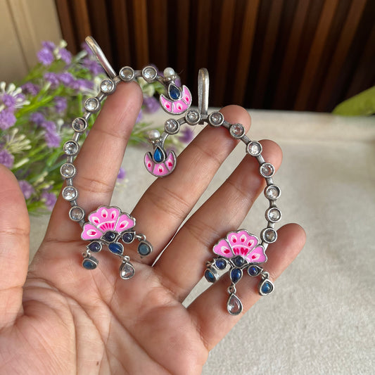 Hand Printed Ear Cuff Earrings
