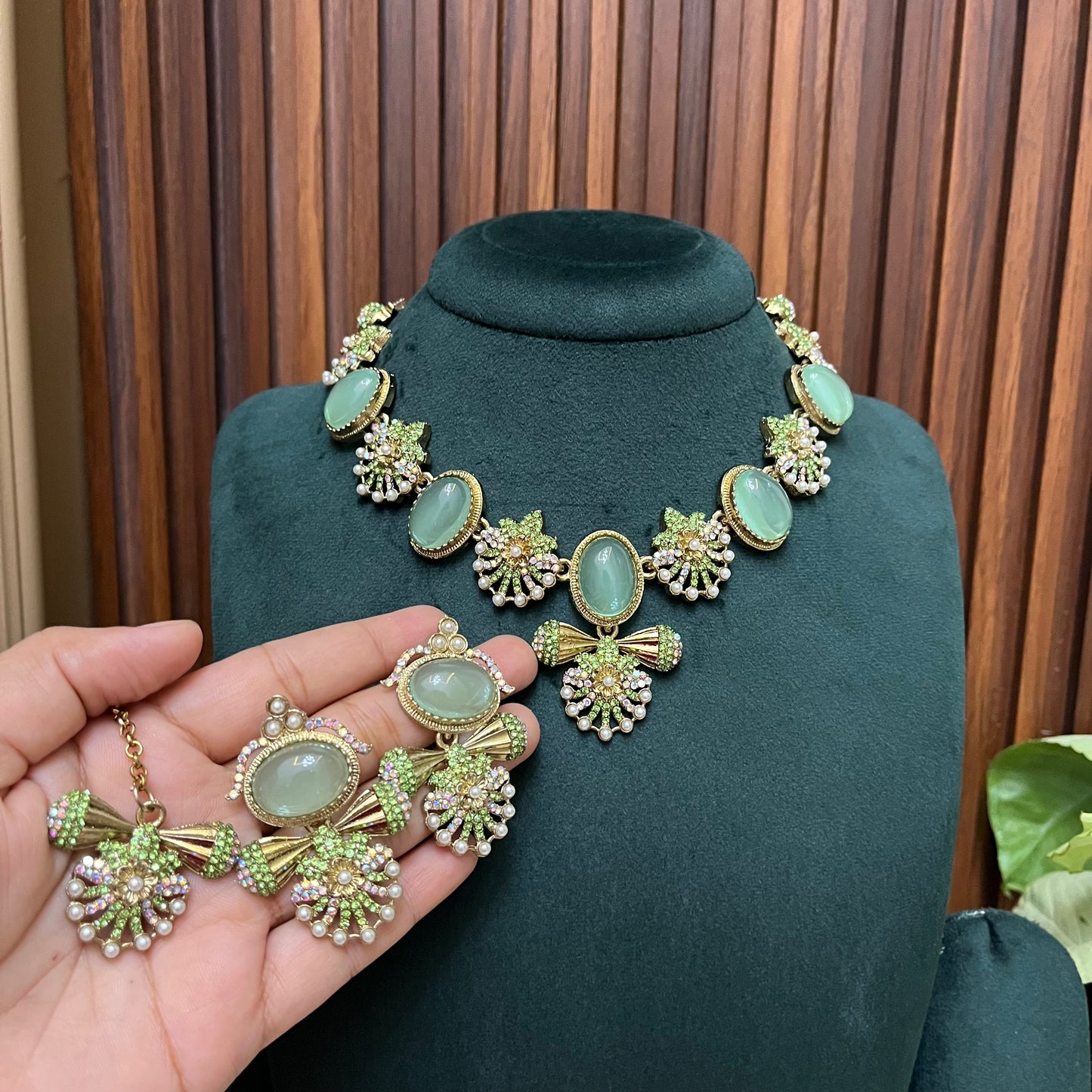 Mint Turkish Necklace Set