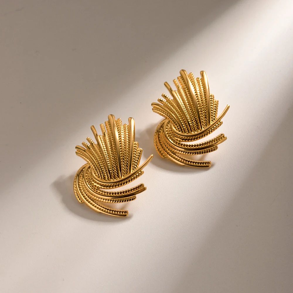 Luxe 18k Gold Studs