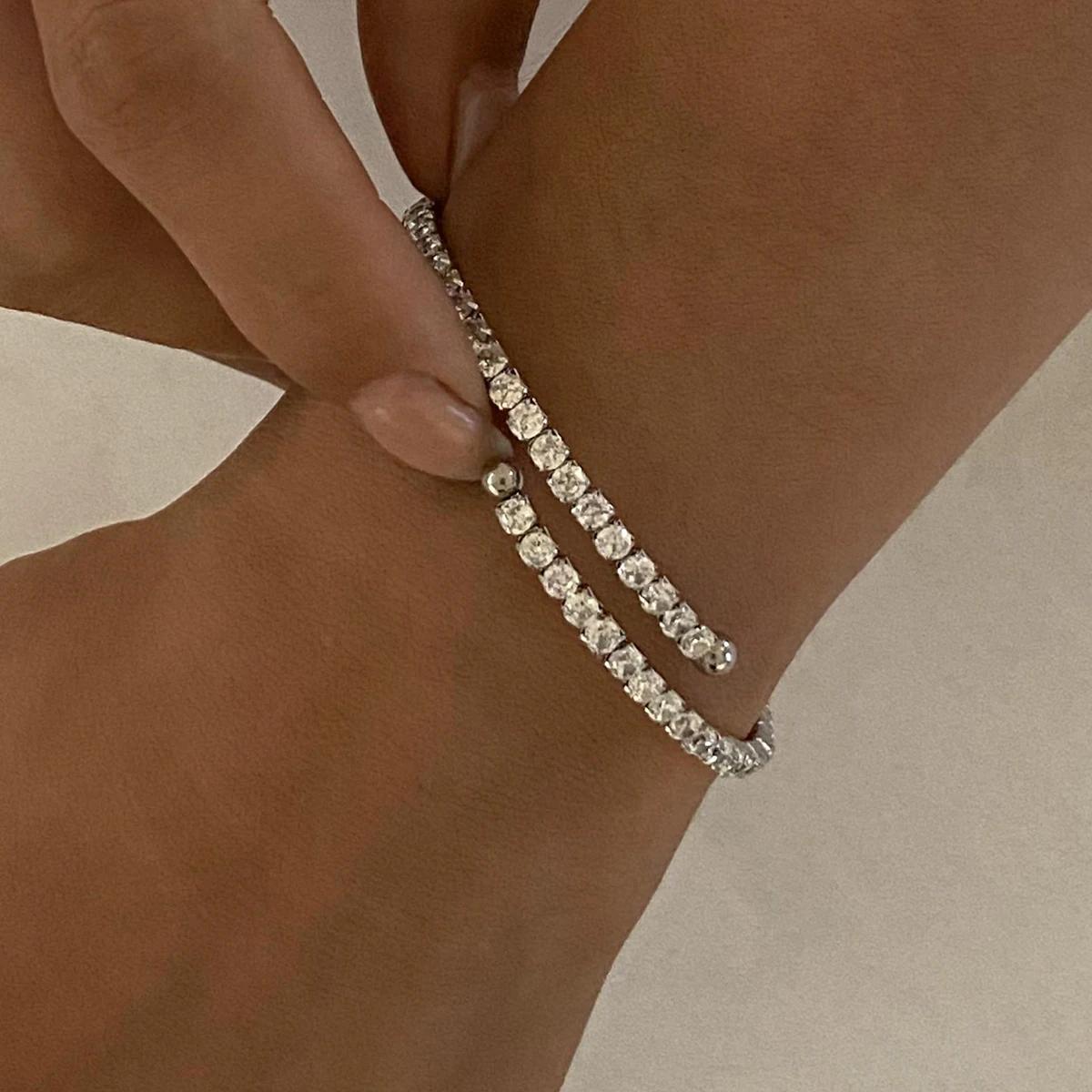Luxe Silver Plated Adjustable Bracelet