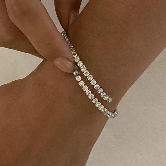 Luxe Silver Plated Adjustable Bracelet