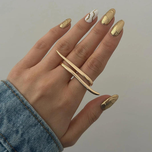 Luxe 18K Gold Plated Statement Ring